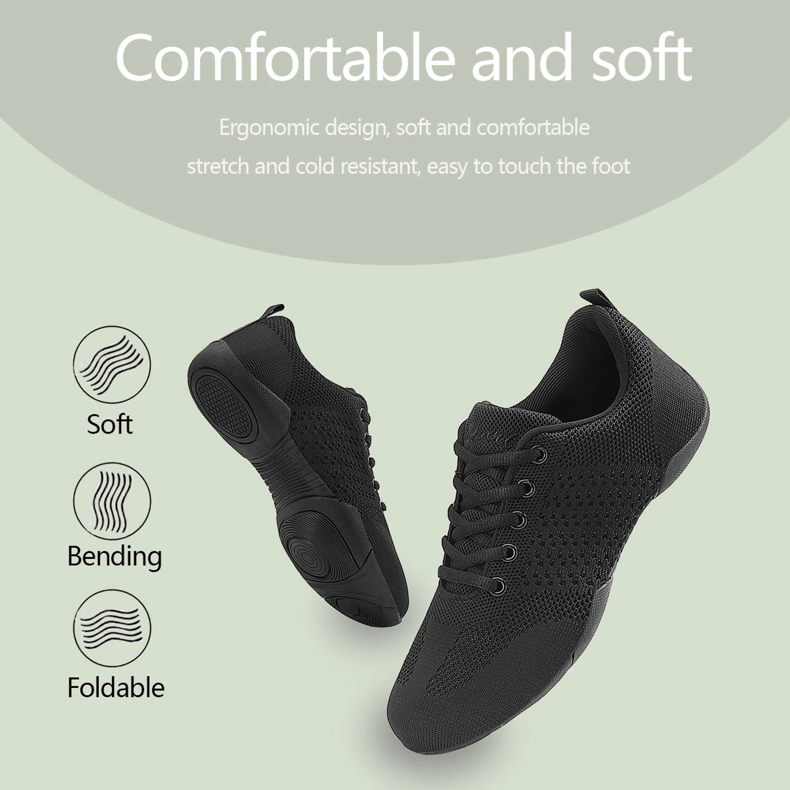 852 Breathable Mesh Aerobics Shoes Women Lightweight Cheerleading Sneakers Non‑slip Sole Youth Girls Dancing Training Shoes