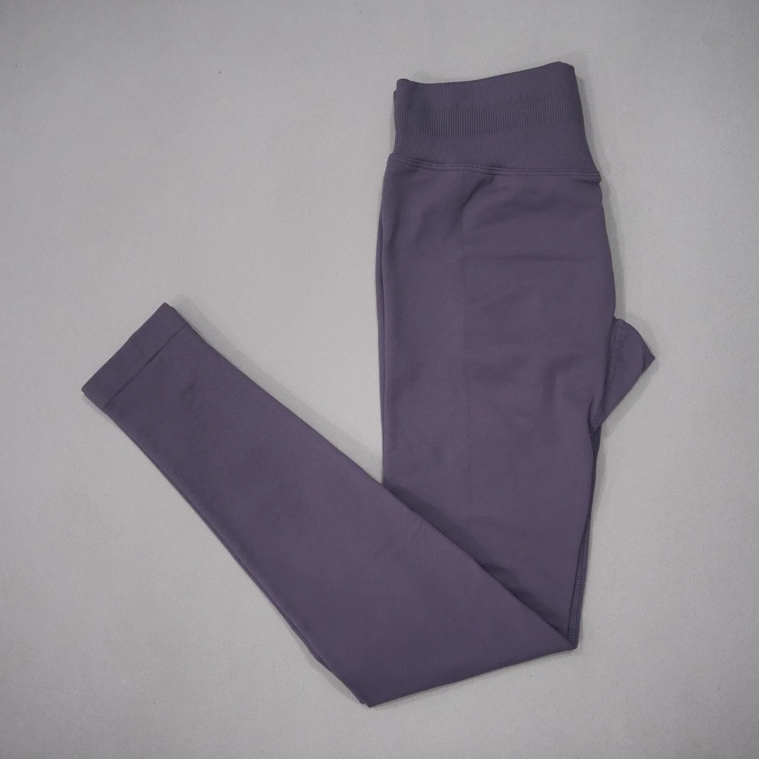 DF-LOGO New Women Seamless High Waist Yoga Leggings Butt Lifting Compression Tummy Control Gym Running Workout Slim Sports Pants