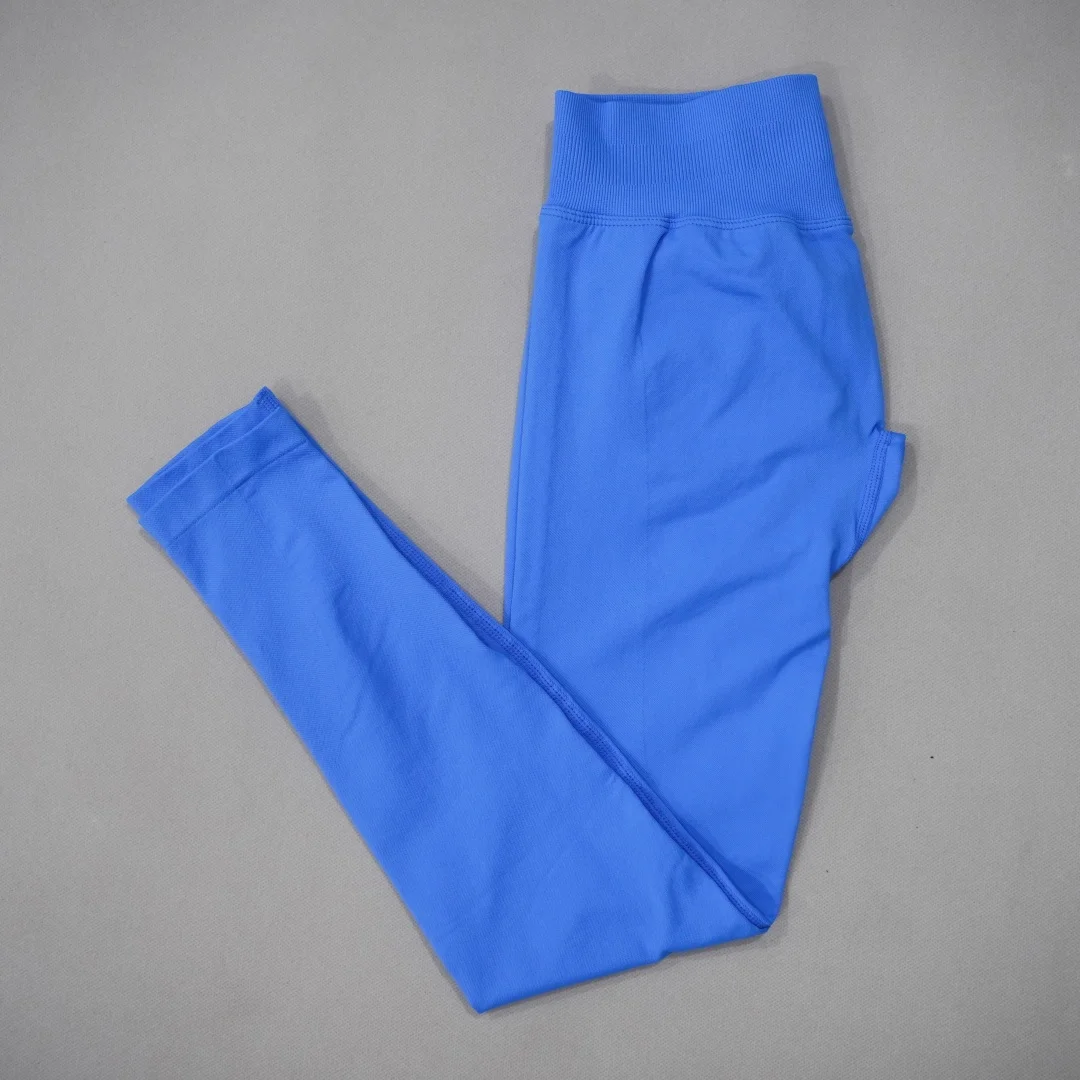 DF-LOGO New Women Seamless High Waist Yoga Leggings Butt Lifting Compression Tummy Control Gym Running Workout Slim Sports Pants