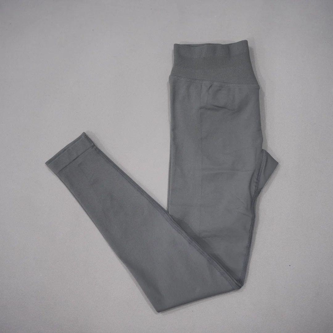 DF-LOGO New Women Seamless High Waist Yoga Leggings Butt Lifting Compression Tummy Control Gym Running Workout Slim Sports Pants