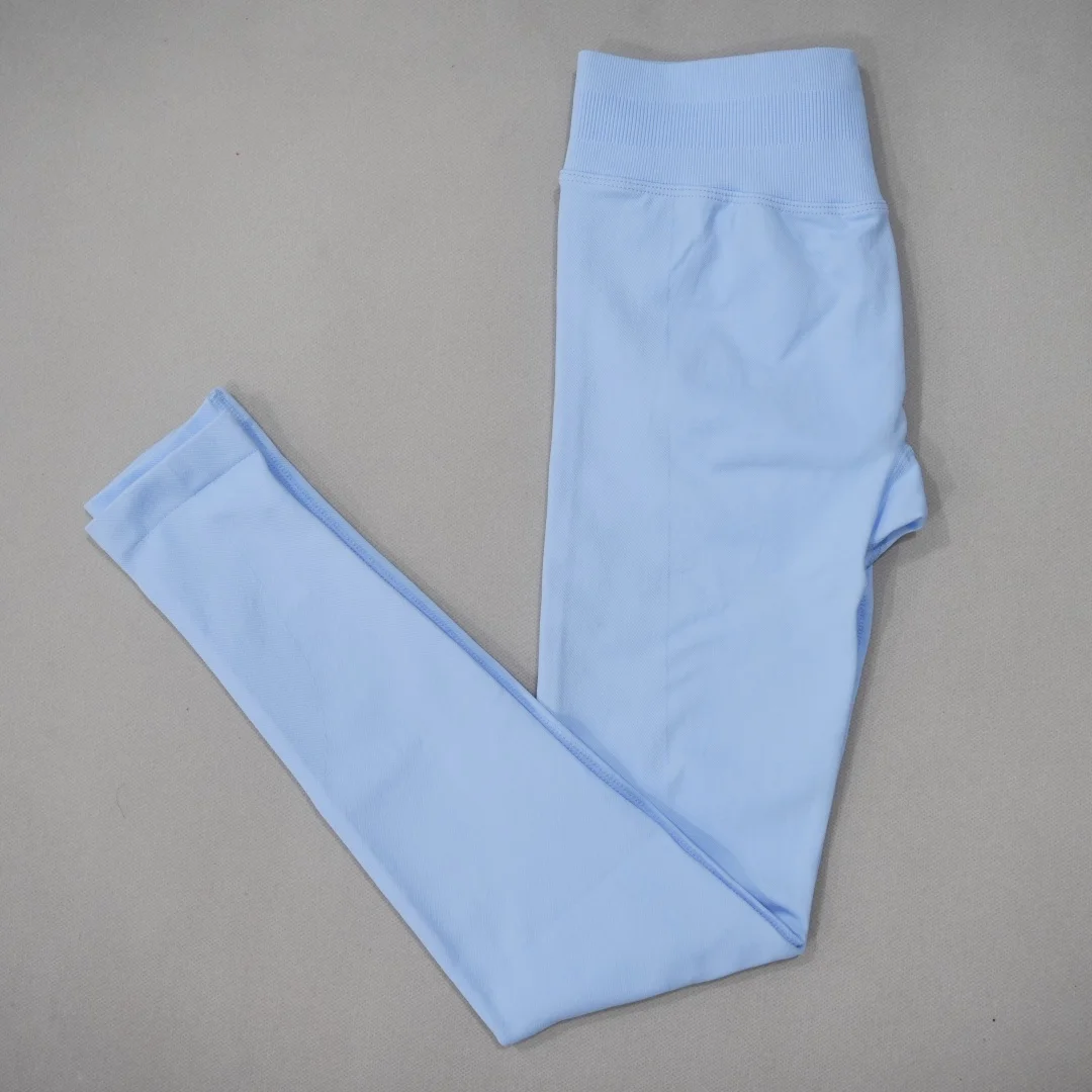 DF-LOGO New Women Seamless High Waist Yoga Leggings Butt Lifting Compression Tummy Control Gym Running Workout Slim Sports Pants