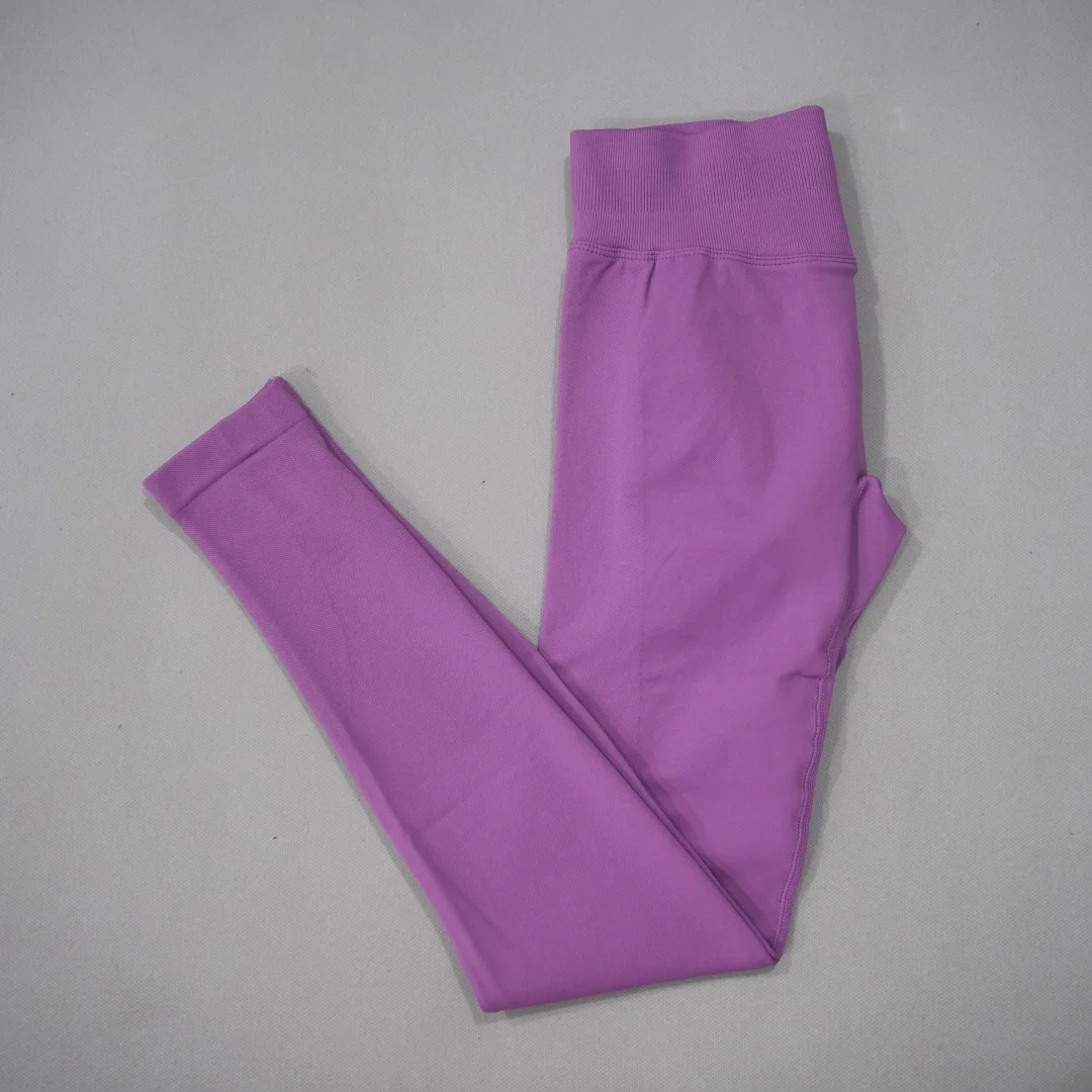 DF-LOGO New Women Seamless High Waist Yoga Leggings Butt Lifting Compression Tummy Control Gym Running Workout Slim Sports Pants