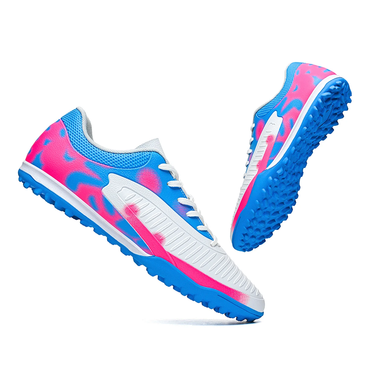 Exclusive Five-a-side IC Indoor Flat Soccer Shoes PU Fabric Anti-slip Rubber Outsole Adult Sports Competition Daily Training