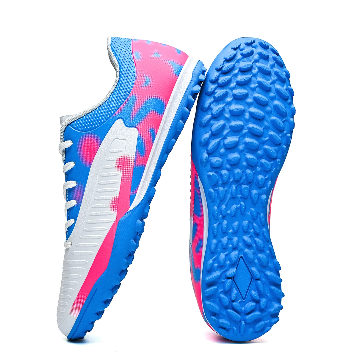 Exclusive Five-a-side IC Indoor Flat Soccer Shoes PU Fabric Anti-slip Rubber Outsole Adult Sports Competition Daily Training