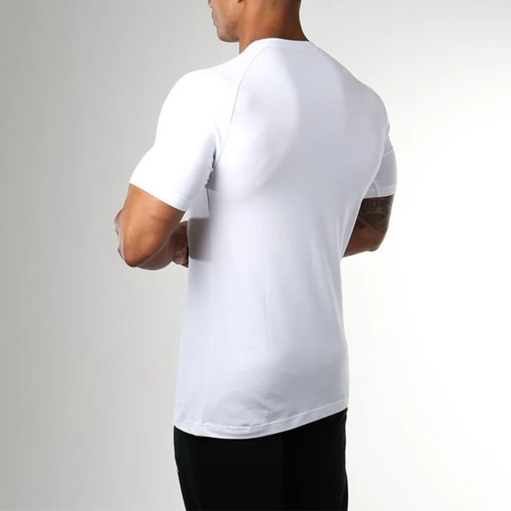Men Compression Shirt Quick Dry Sports Tee Short Sleeve Gym Running Workout Fitness Athletic Base Layer Top