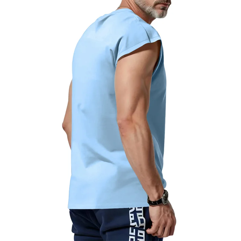 2026 Summer Men Waistcoat Running Vest Lightweight Soft Breathable Fitness Sleeveless Training Tank Top Daily Loose Sports tops
