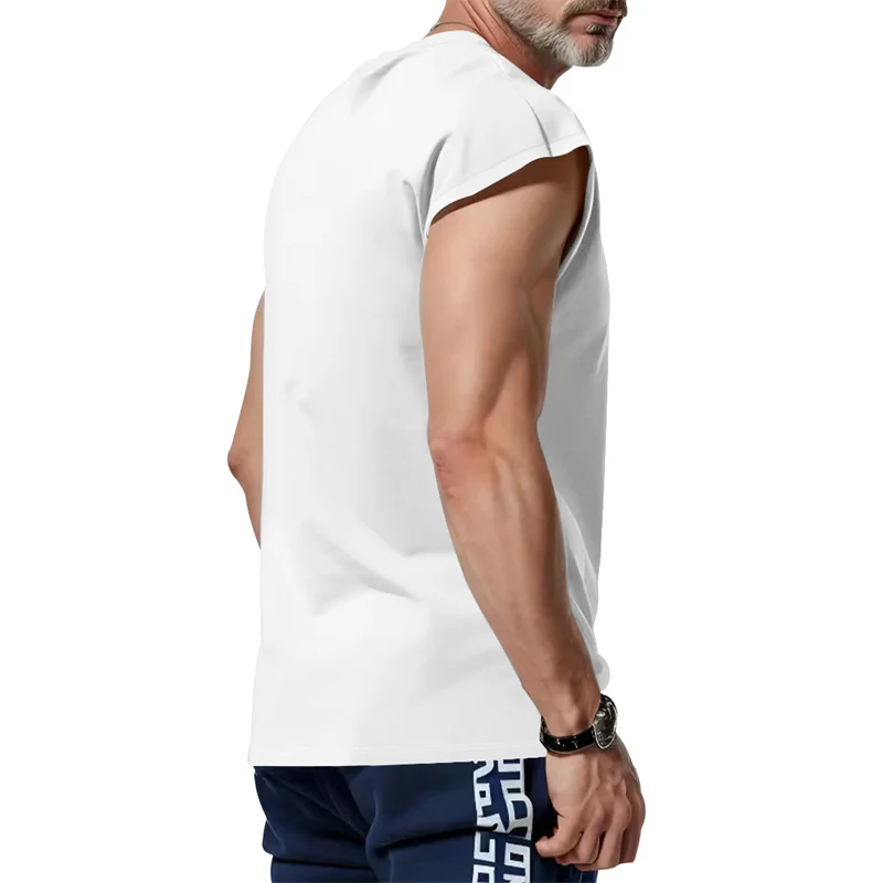 2026 Summer Men Waistcoat Running Vest Lightweight Soft Breathable Fitness Sleeveless Training Tank Top Daily Loose Sports tops