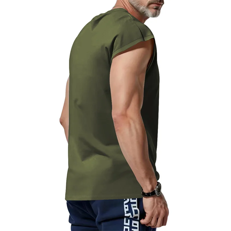2026 Summer Men Waistcoat Running Vest Lightweight Soft Breathable Fitness Sleeveless Training Tank Top Daily Loose Sports tops