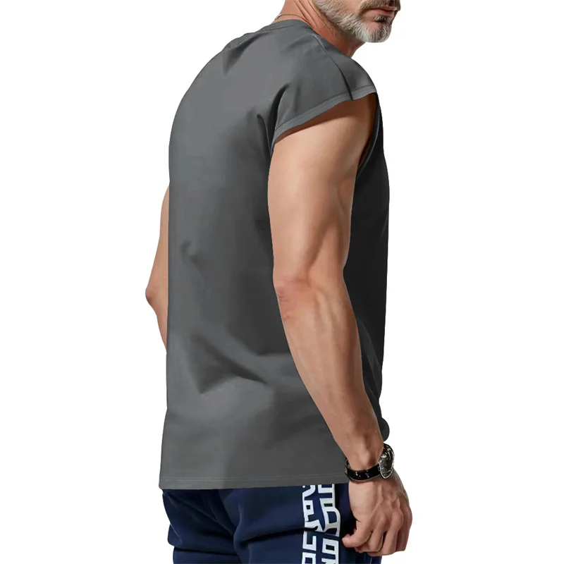 2026 Summer Men Waistcoat Running Vest Lightweight Soft Breathable Fitness Sleeveless Training Tank Top Daily Loose Sports tops