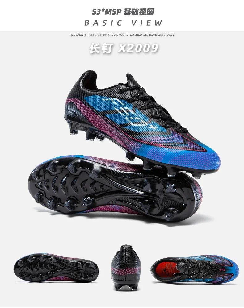 New Men Football Boots Grass Outdoor Sport Training Shoes Match Non-Slip Soccer Shoes Professional Ultralight Sneakers Unisex