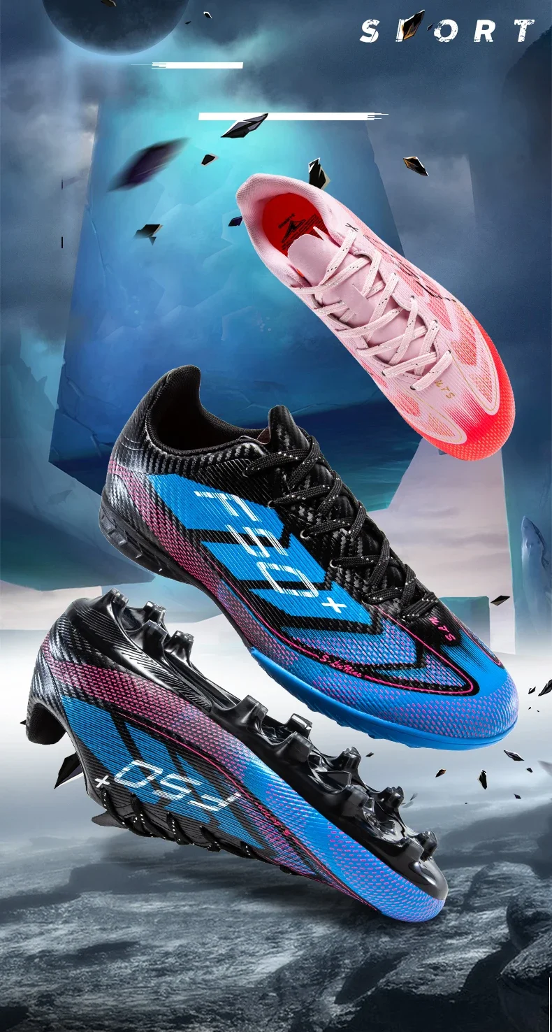 New Men Football Boots Grass Outdoor Sport Training Shoes Match Non-Slip Soccer Shoes Professional Ultralight Sneakers Unisex