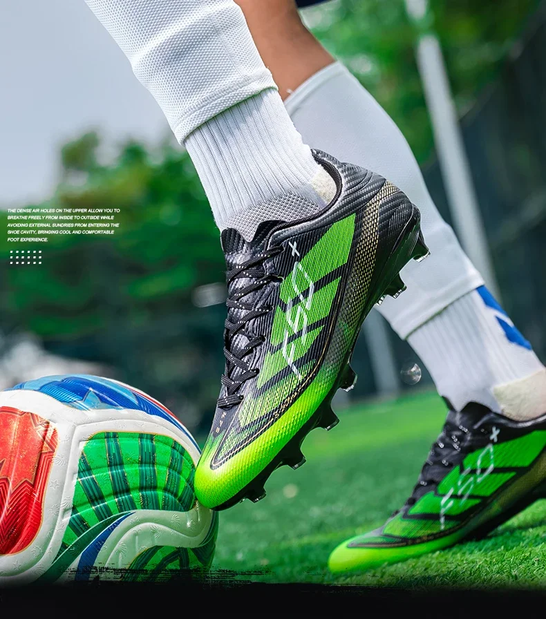 New Men Football Boots Grass Outdoor Sport Training Shoes Match Non-Slip Soccer Shoes Professional Ultralight Sneakers Unisex