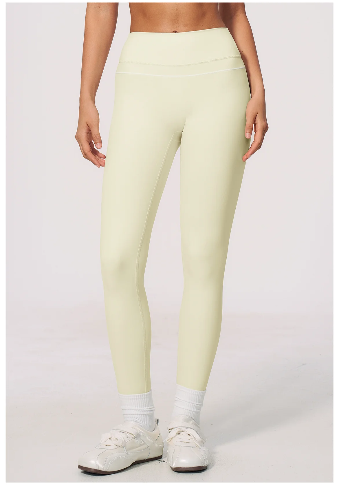 Women High Waist Yoga Leggings V Back Contrast Stitching Butt Lifting Gym Pants Tummy Control Workout Tights Running Sportswear