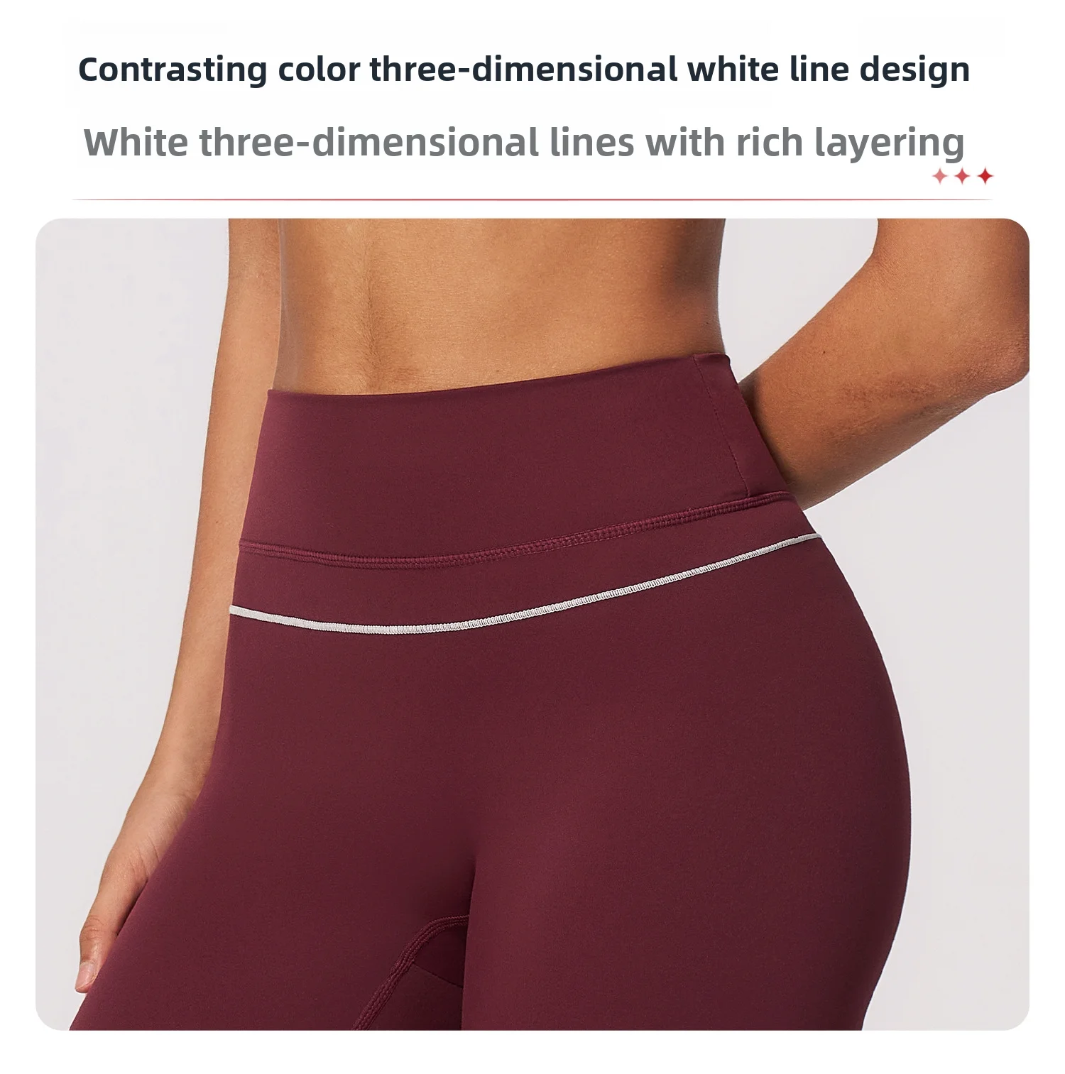 Women High Waist Yoga Leggings V Back Contrast Stitching Butt Lifting Gym Pants Tummy Control Workout Tights Running Sportswear