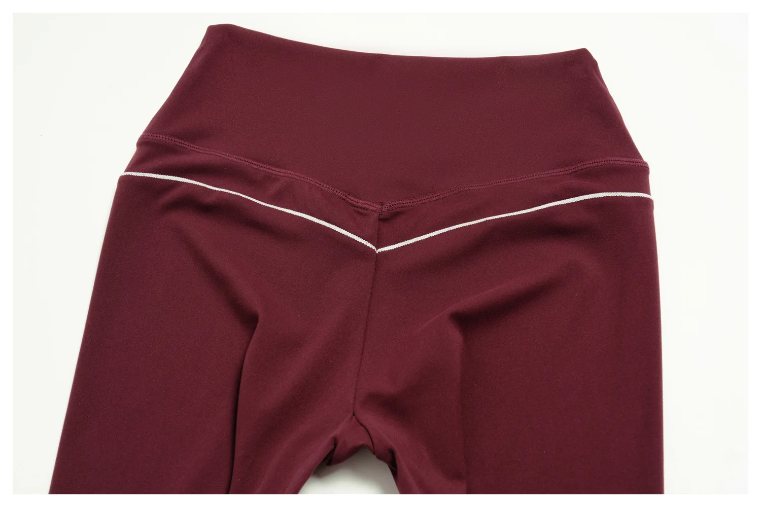 Women High Waist Yoga Leggings V Back Contrast Stitching Butt Lifting Gym Pants Tummy Control Workout Tights Running Sportswear