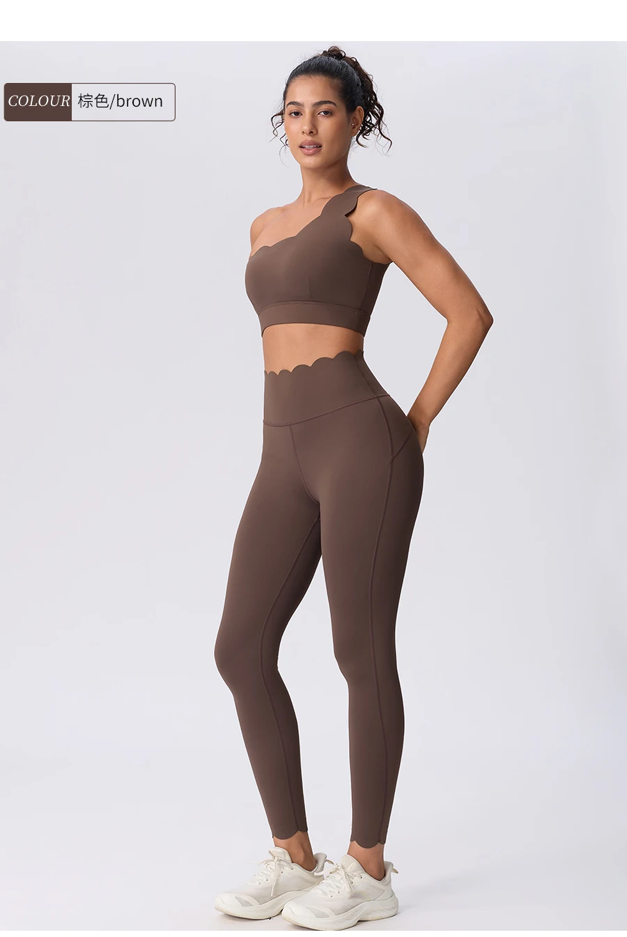 Women's Sports Clothing Sets Elegant Ballet Pink One-shoulder Lace Women's Tracksuit Beauty Back Sexy Fitness Yoga Clothing