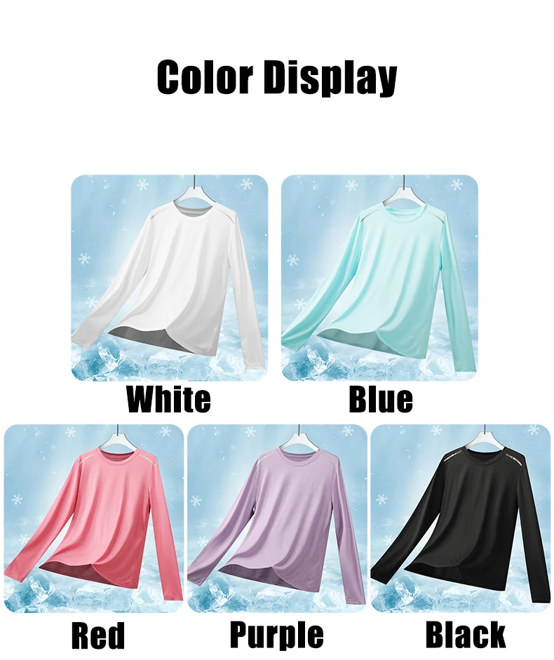Sun Protection T-shirts Summer UPF 50+ Women Long Sleeve Autumn Women Fitness Running Quick Dry Sports Long Sleeves
