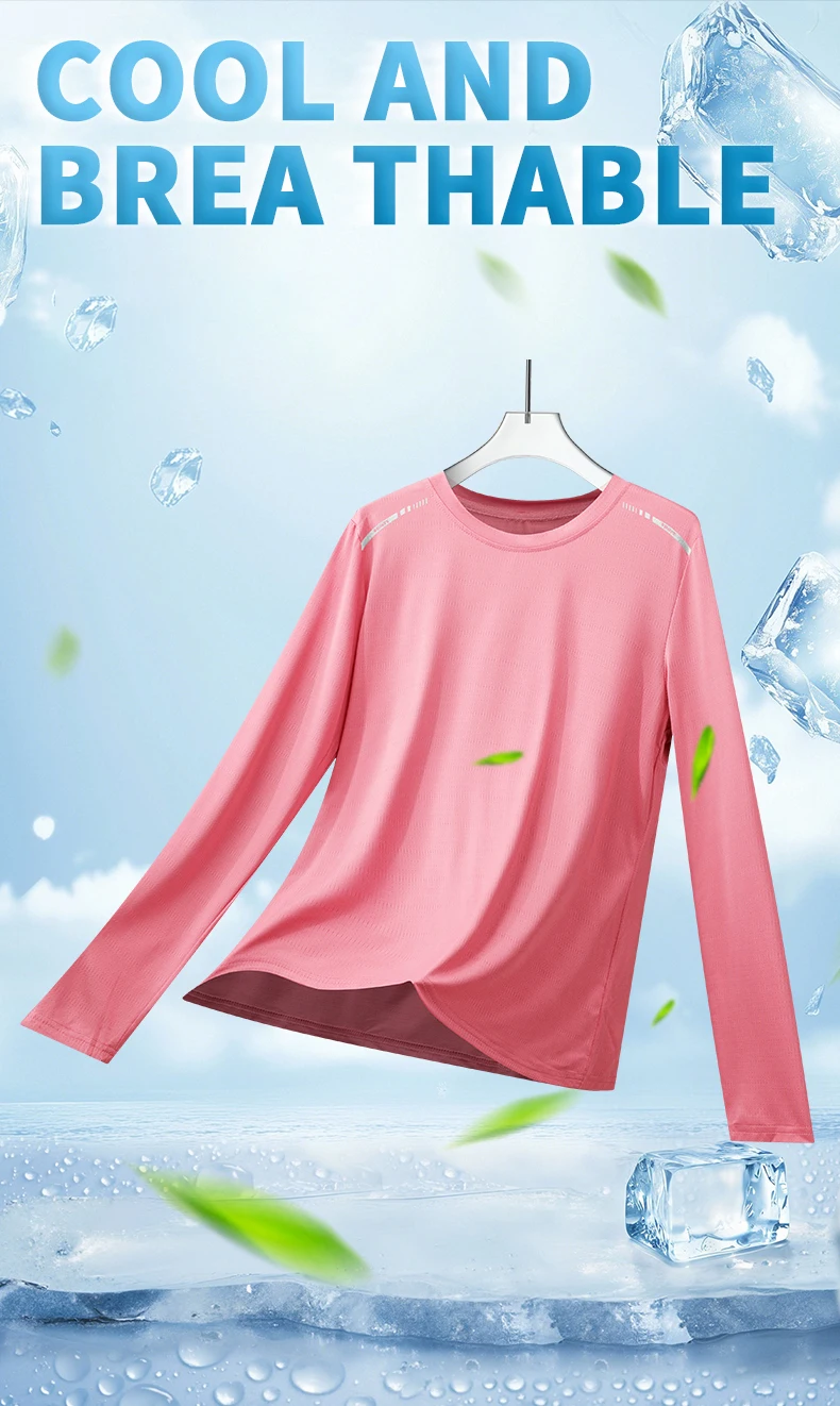 Sun Protection T-shirts Summer UPF 50+ Women Long Sleeve Autumn Women Fitness Running Quick Dry Sports Long Sleeves