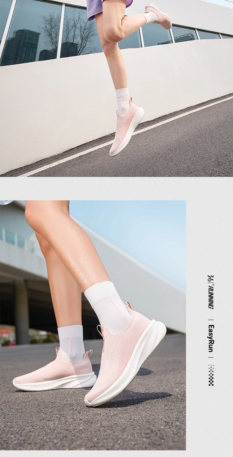 361 Degrees Fengye 5.0 Slip-On Women Wear-resistant Comfortable Shock Absorb Lightweight Stable Breathable Sneakers 682632242