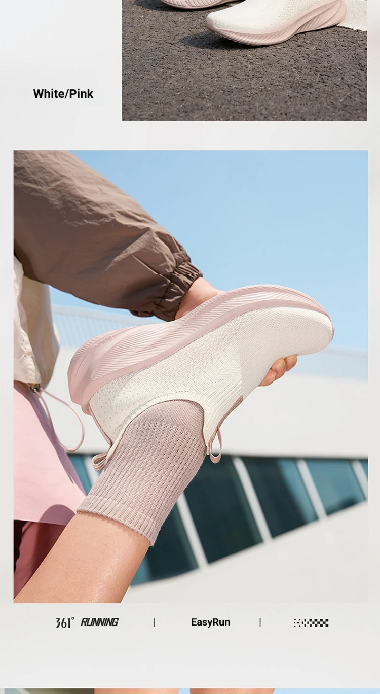 361 Degrees Fengye 5.0 Slip-On Women Wear-resistant Comfortable Shock Absorb Lightweight Stable Breathable Sneakers 682632242