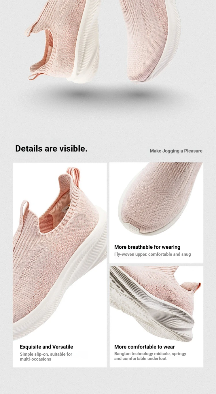 361 Degrees Fengye 5.0 Slip-On Women Wear-resistant Comfortable Shock Absorb Lightweight Stable Breathable Sneakers 682632242