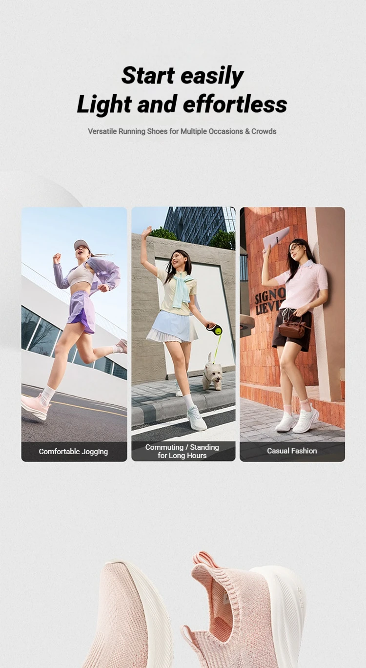 361 Degrees Fengye 5.0 Slip-On Women Wear-resistant Comfortable Shock Absorb Lightweight Stable Breathable Sneakers 682632242