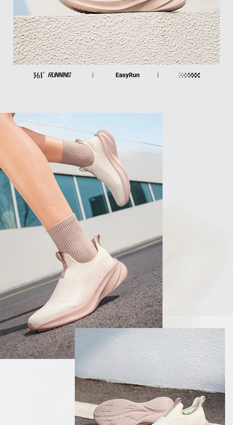 361 Degrees Fengye 5.0 Slip-On Women Wear-resistant Comfortable Shock Absorb Lightweight Stable Breathable Sneakers 682632242