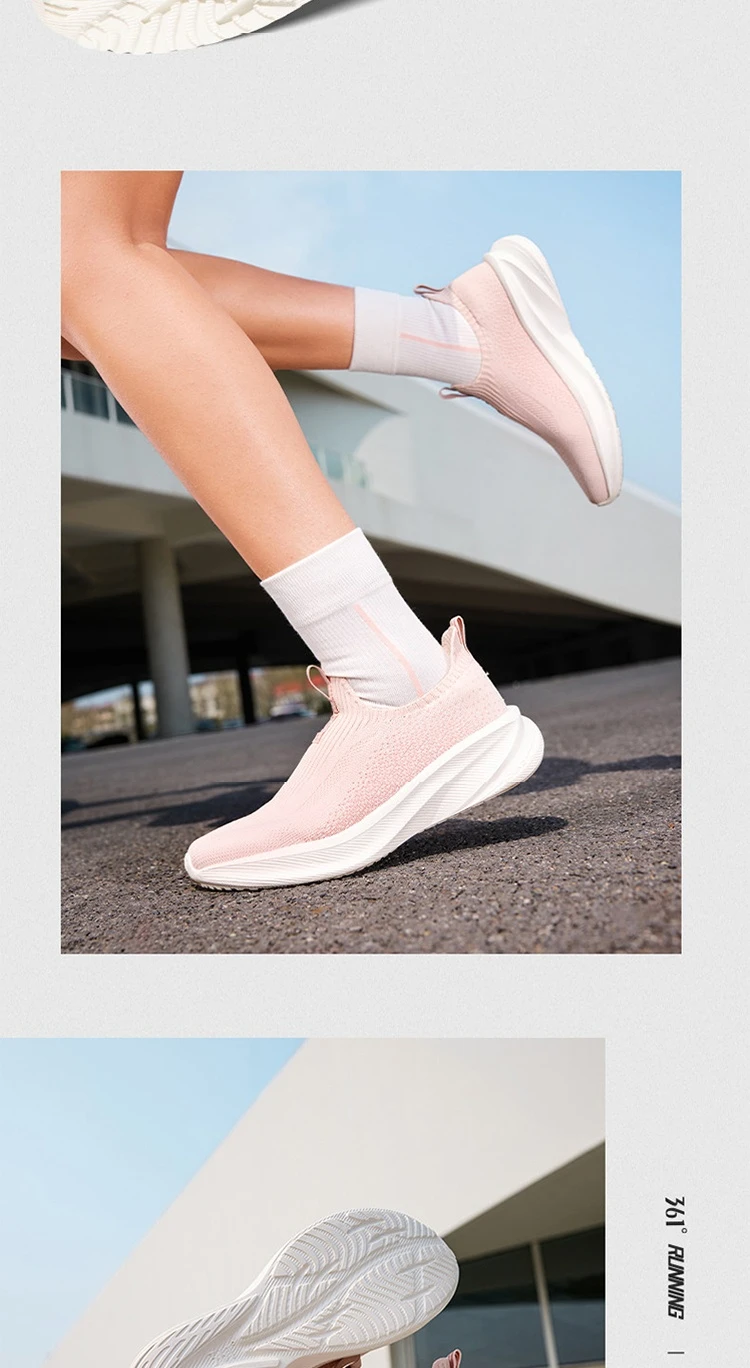 361 Degrees Fengye 5.0 Slip-On Women Wear-resistant Comfortable Shock Absorb Lightweight Stable Breathable Sneakers 682632242