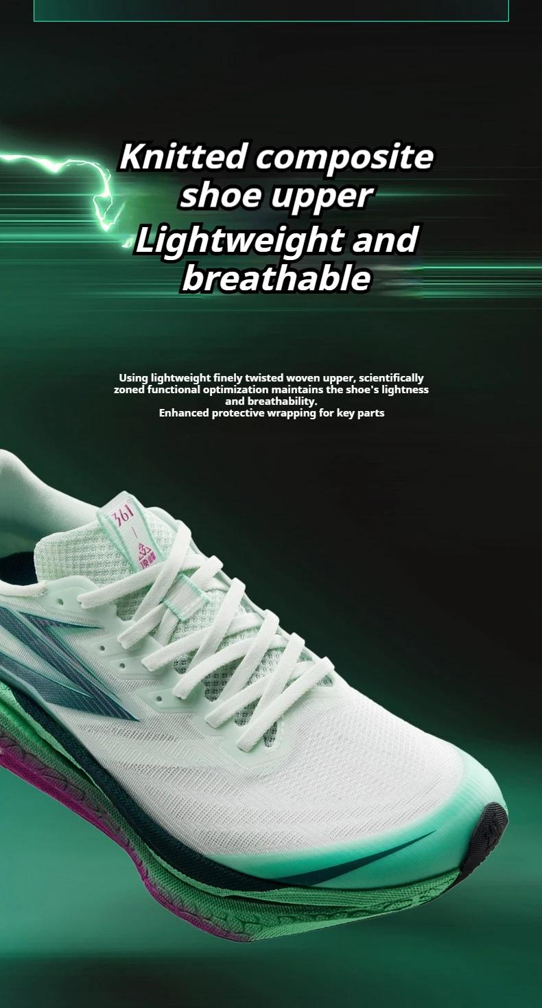 361 Degrees Flame 4 ET Men's Running Shoes Racing Marathon Rebound Breathable Cushioning Male Sneakers 672612223