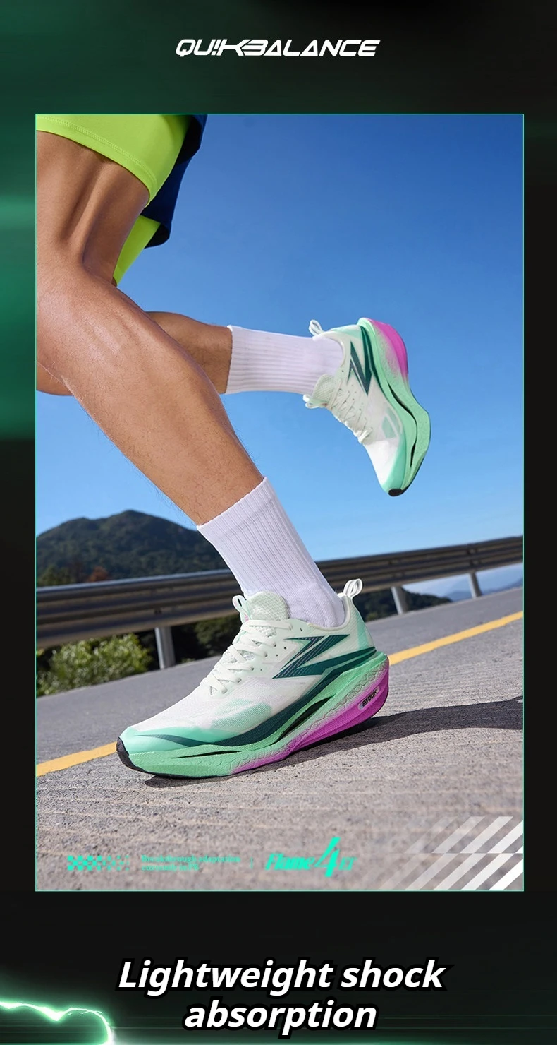 361 Degrees Flame 4 ET Men's Running Shoes Racing Marathon Rebound Breathable Cushioning Male Sneakers 672612223
