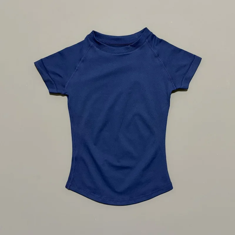 Histello Women Short Sleeve Slim Fit Seamless Yoga Bodysuit Sculpting Body Shaper Breathable Running Gym Pilates Fitness Shirts