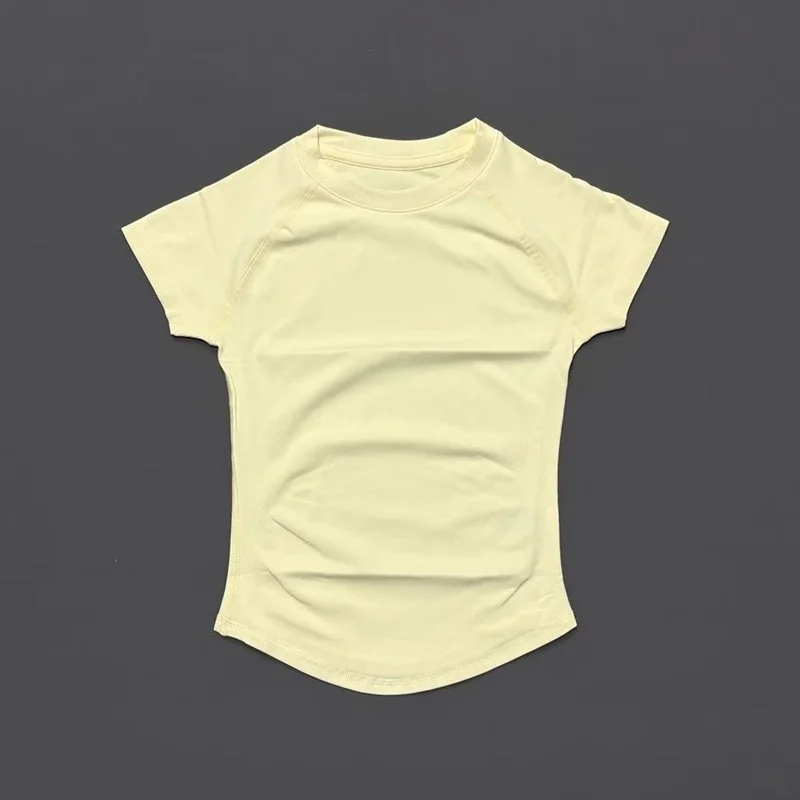 Histello Women Short Sleeve Slim Fit Seamless Yoga Bodysuit Sculpting Body Shaper Breathable Running Gym Pilates Fitness Shirts