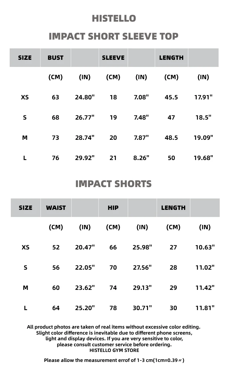 HISTELLO Impact Shorts Set 2 Pieces Women Soprts Short Sleeve Top Seamless Yoga Leggings Fitness Sets Running Workout Gym Suit