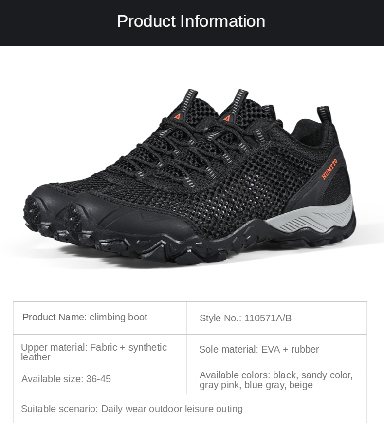 Humtto Outdoor Hiking Boots Breathable Lightweight High Quality Sports Trekking Footwear Couples Mountain Climbing Camping shoes