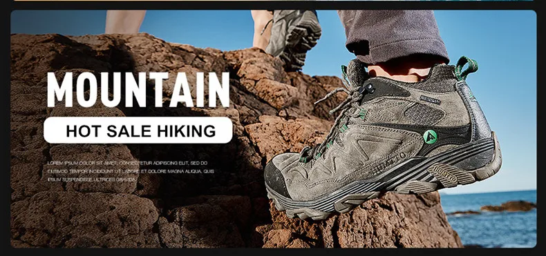 Humtto Outdoor Hiking Boots Breathable Lightweight High Quality Sports Trekking Footwear Couples Mountain Climbing Camping shoes
