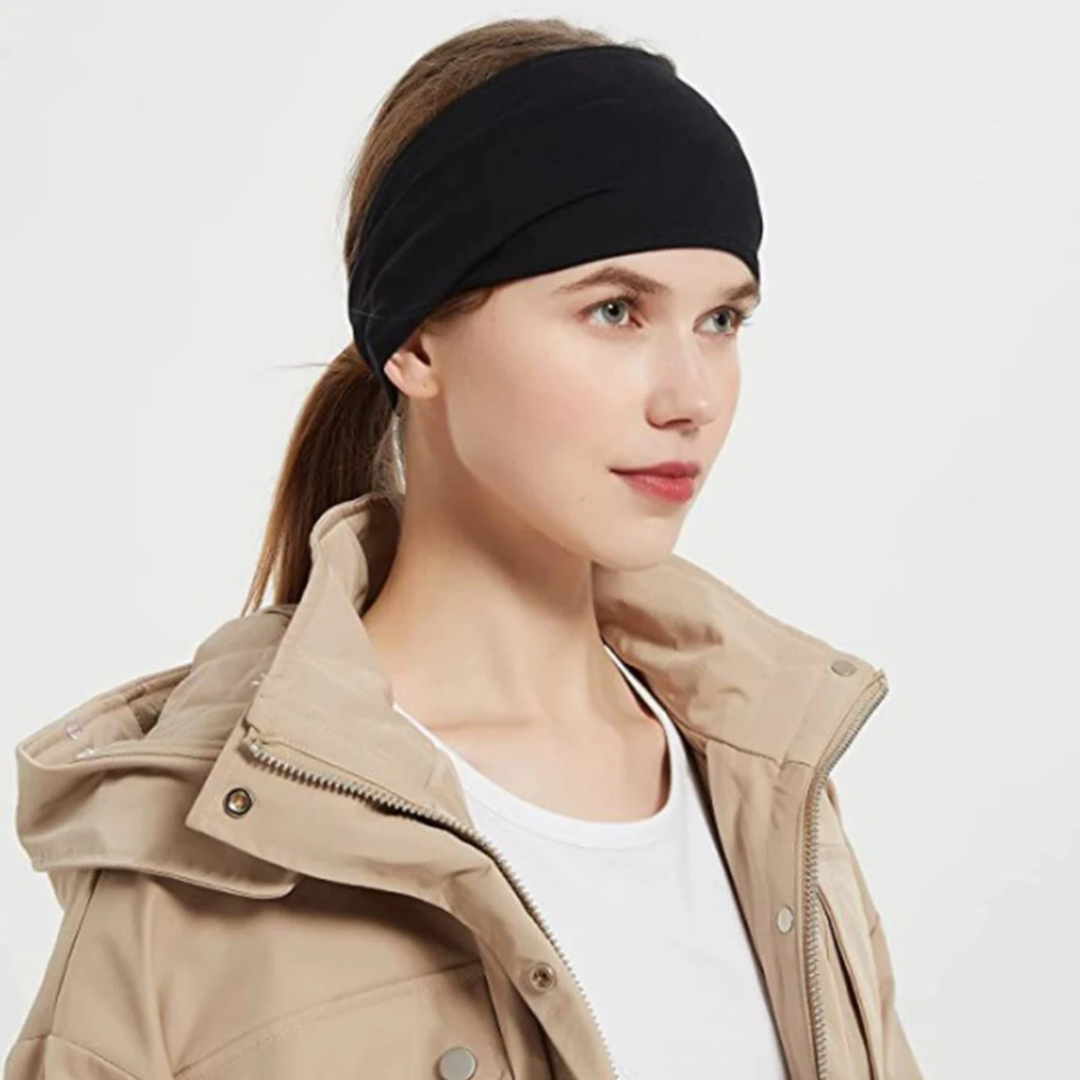 1PCS Sports Yoga Headbands for Women Non Slip Thick Womens Headband Boho Elastic Hair Bands for Women's Hair Sweat Head Band