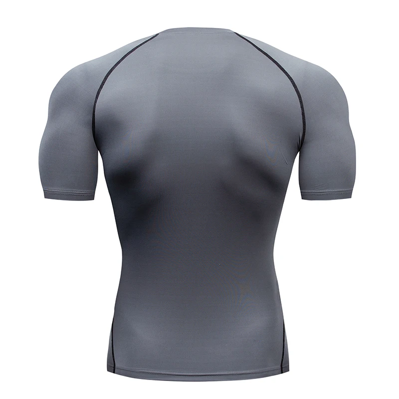 Compression T Shirt Men Summer Sportswear Running T-shirt Elastic Quick Dry Sport Tops Tee Athletic Gym Workout Shirts Men