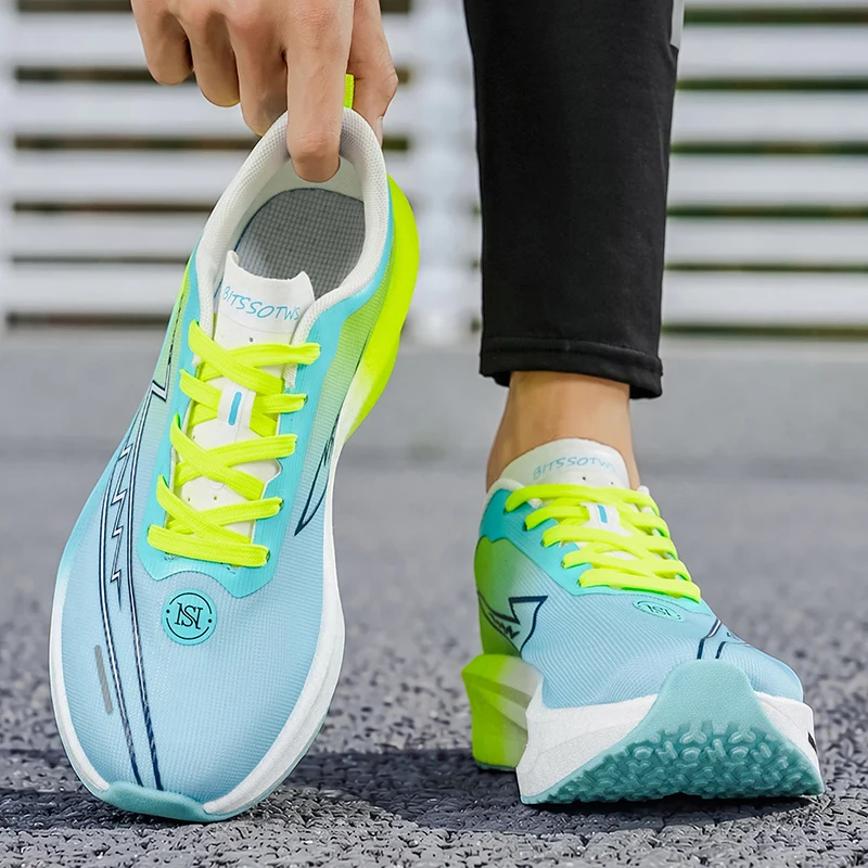 Men's Shock-Absorbing Breathable Running Shoes - All-Season Low-Top Training Sneakers for Hiking and Casual Wear, Fashionable Sports Style Trendy Shoes