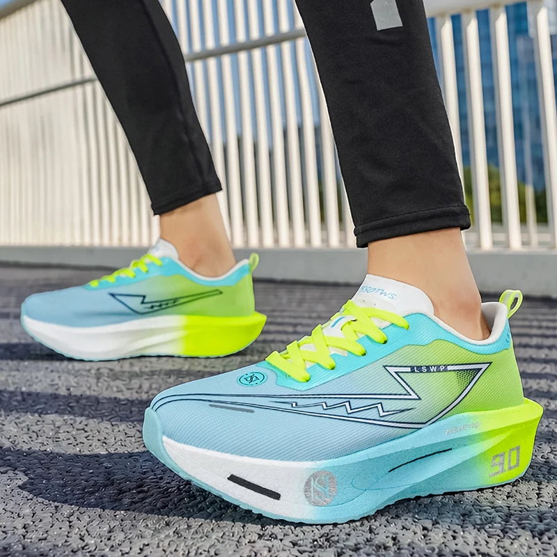 Men's Shock-Absorbing Breathable Running Shoes - All-Season Low-Top Training Sneakers for Hiking and Casual Wear, Fashionable Sports Style Trendy Shoes
