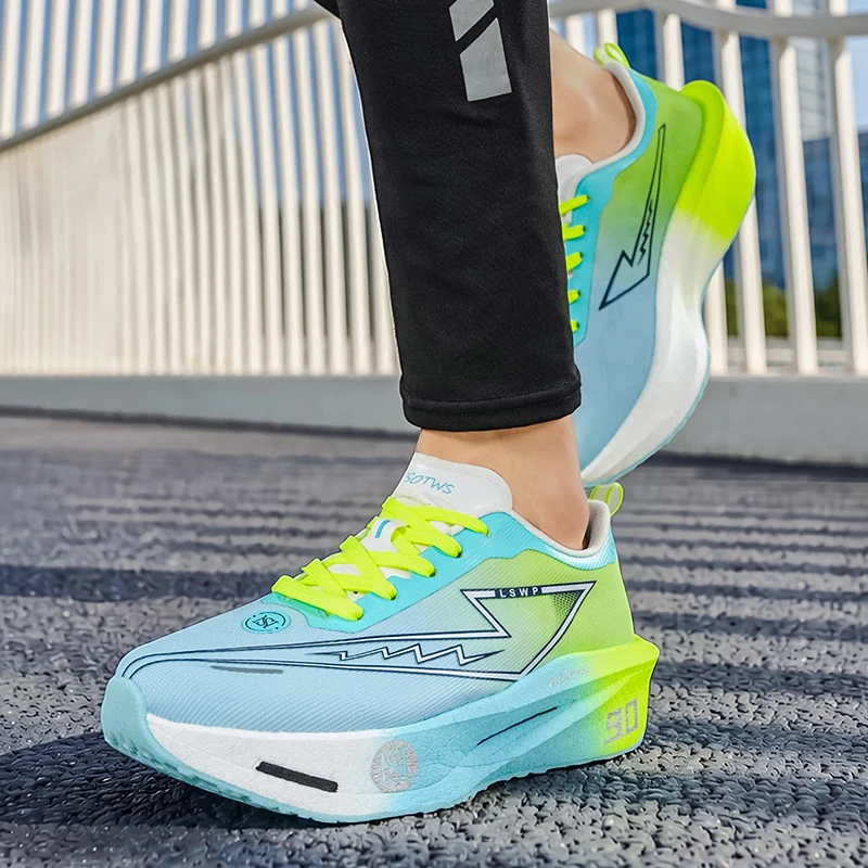Men's Shock-Absorbing Breathable Running Shoes - All-Season Low-Top Training Sneakers for Hiking and Casual Wear, Fashionable Sports Style Trendy Shoes