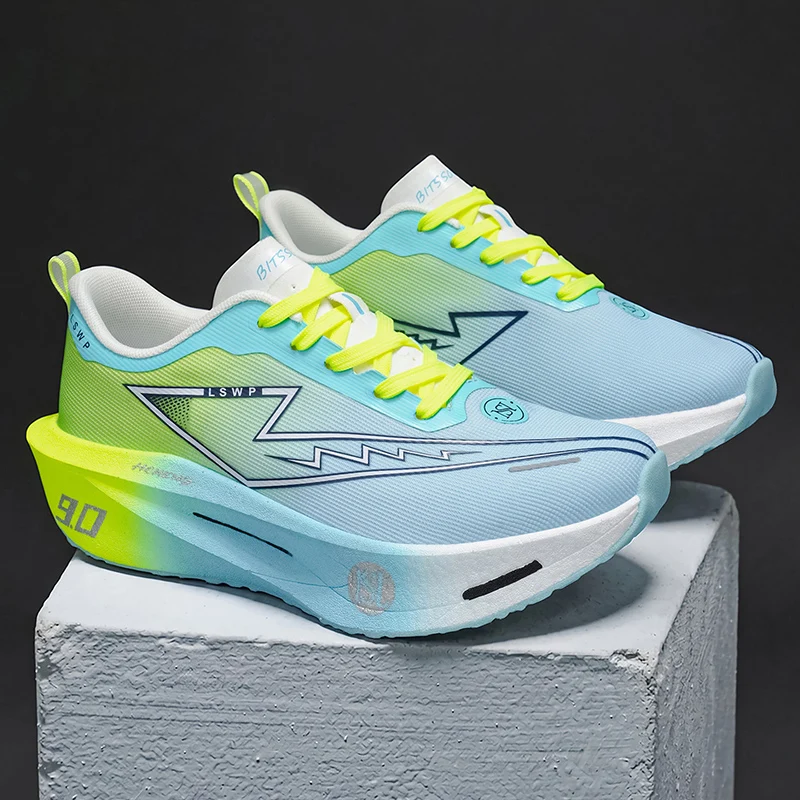 Men's Shock-Absorbing Breathable Running Shoes - All-Season Low-Top Training Sneakers for Hiking and Casual Wear, Fashionable Sports Style Trendy Shoes