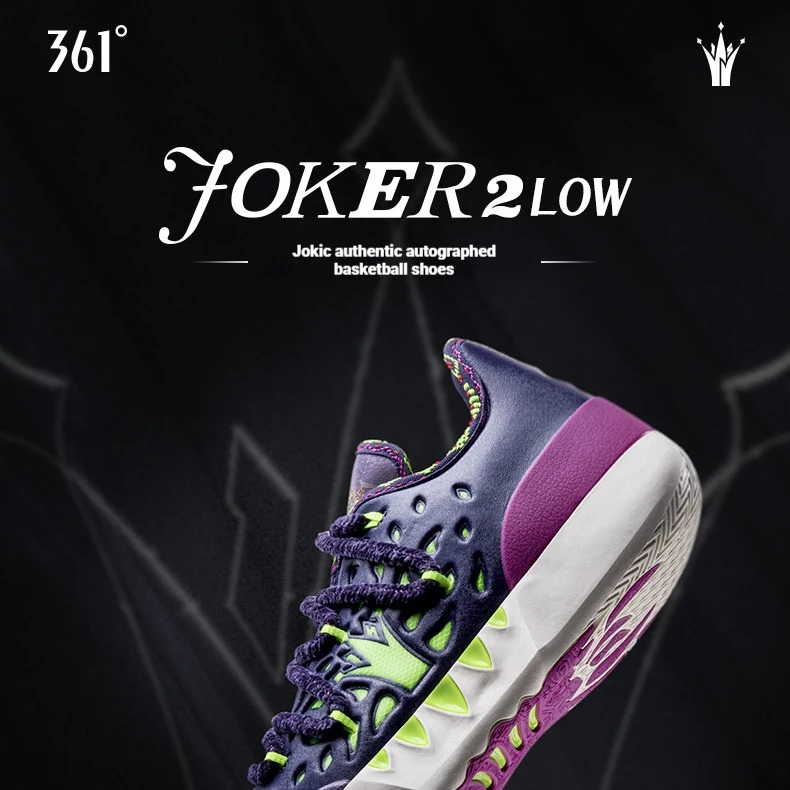 361 Degrees Joker 2 Low Men Basketball Shoes New Nikola Jokic Breathable Shock-Absorbing Wear-resistant Male Sneaker 672611110