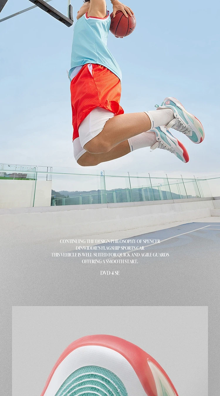 361 Degrees DVD4 SE Men Basketball Shoes Mesh Rebound Shock-Absorbing Breathable Stable Wear-resistant Male Sneakers 672611112