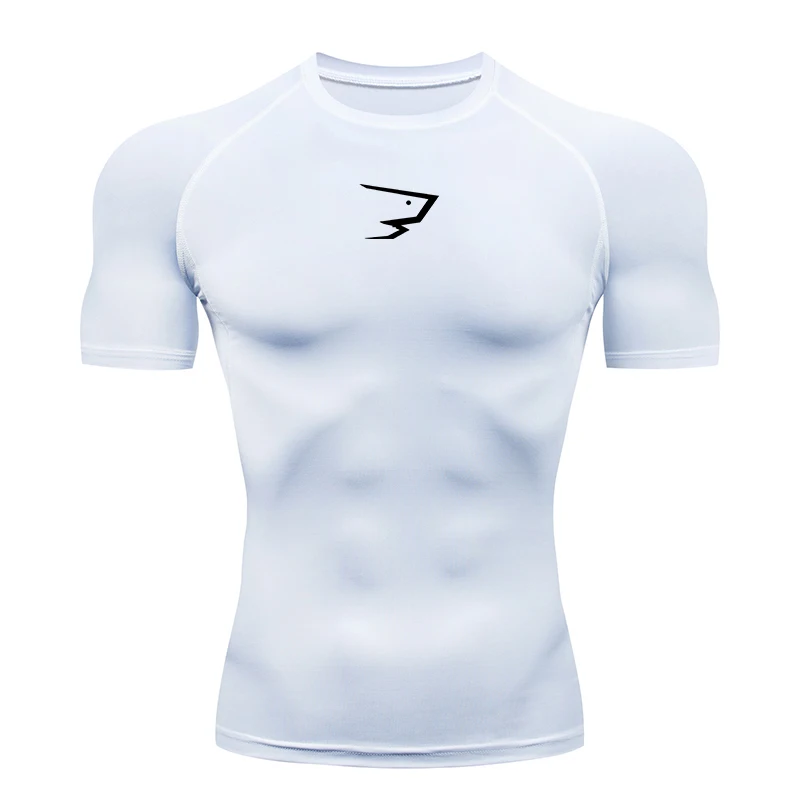 Men Running Compression T-shirt Short Sleeve Sport Tees Gym Fitness Sportshirts Male Jogging Tracksuit Homme Athletic Shirt Tops