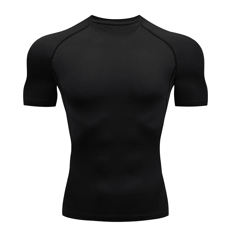 Men Running Compression T-shirt Short Sleeve Sport Tees Gym Fitness Sportshirts Male Jogging Tracksuit Homme Athletic Shirt Tops