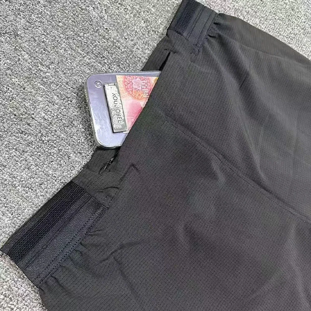 Running Pants Zipper Quick Dry Summer Fishing Outdoor Jogging Sweatpants Men Fitness Trousers Training Sport Long Pant Workout