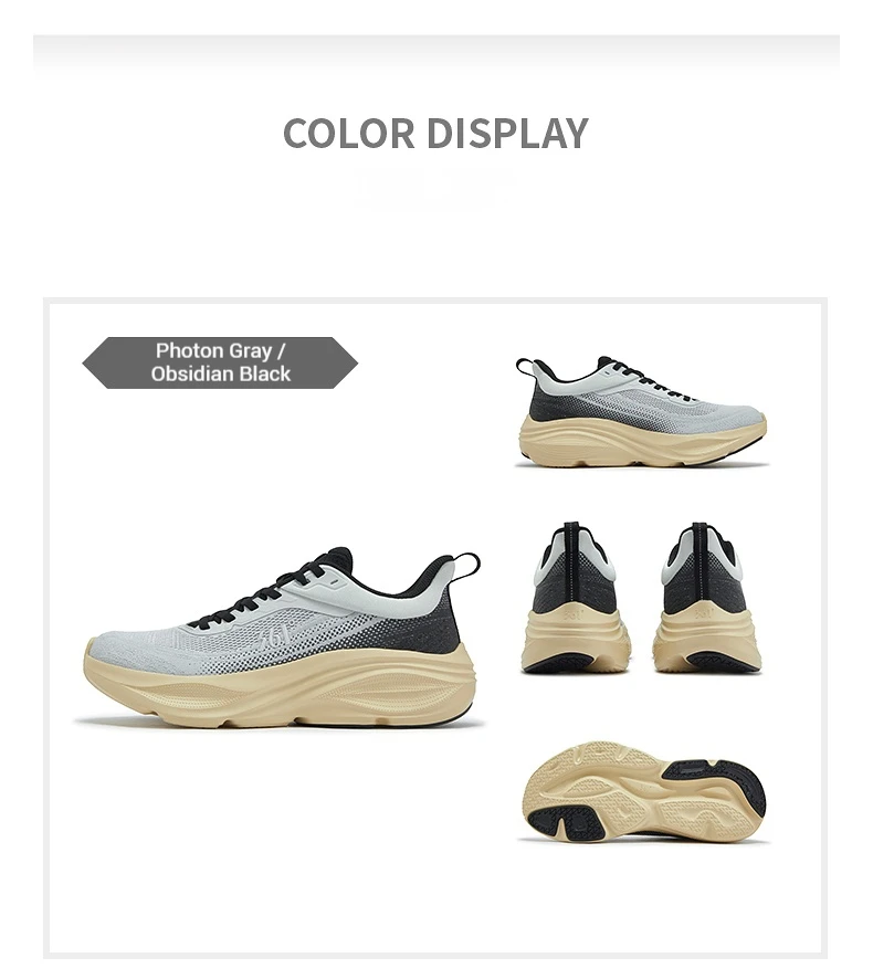361 Degrees Xingyun Running Shoes Jogging Thick-soled Lightweight Mesh Durable Cushion Breathable Male Sneakers 672532206