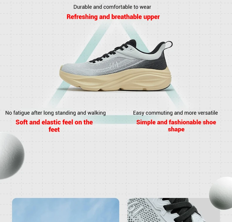 361 Degrees Xingyun Running Shoes Jogging Thick-soled Lightweight Mesh Durable Cushion Breathable Male Sneakers 672532206