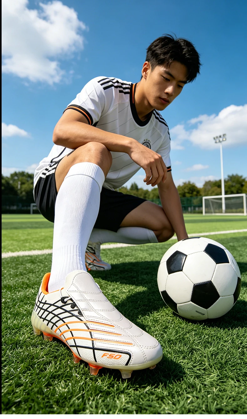 New Men Professional Soccer Shoes Non-slip Football Boots Unisex Breathable Futsal Sports New Cleats Drop Shipping Ultralight