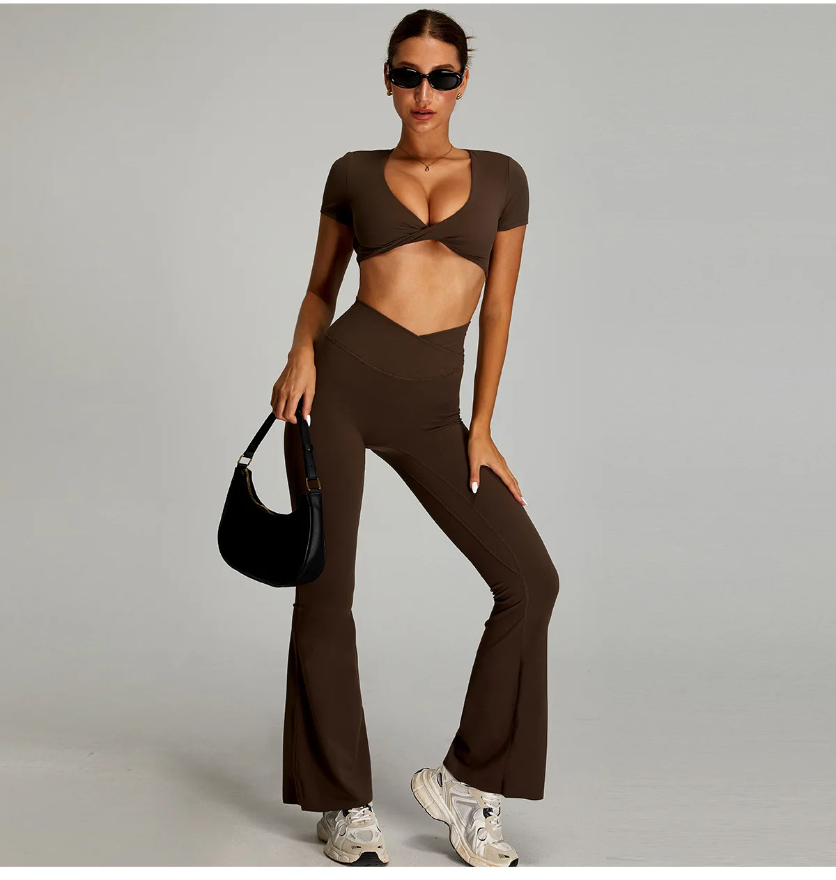 Women Outfits Yoga Suit 2PCS Sports Set Quick-Drying Gym Set Women Tracksuit Running Workout Short Sleeves Sports Yoga Clothing